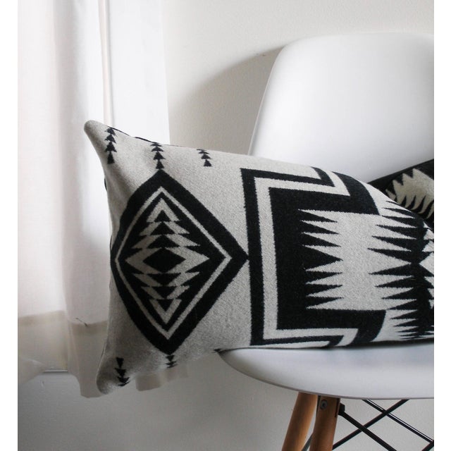 Black And White Pendleton Wool Lumbar Pillow Cover Chairish
