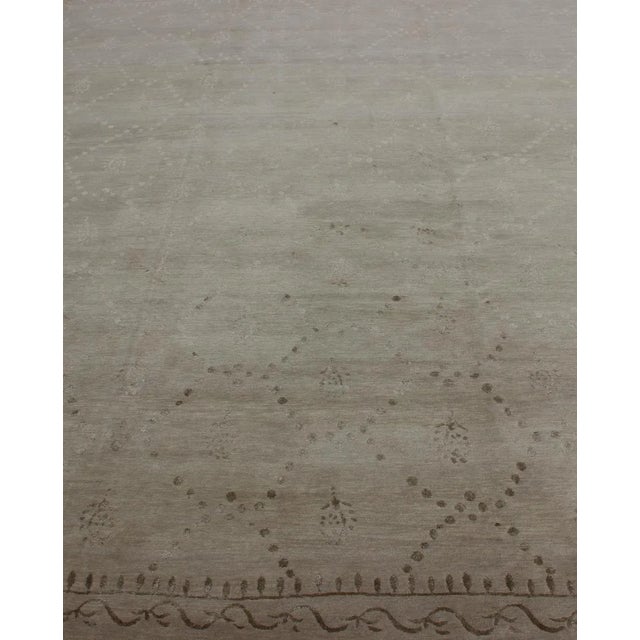 Wool and Silk Modern Tibetan Tan Rug by Keivan Woven Arts 9'0 X 12'0 For Sale - Image 10 of 13