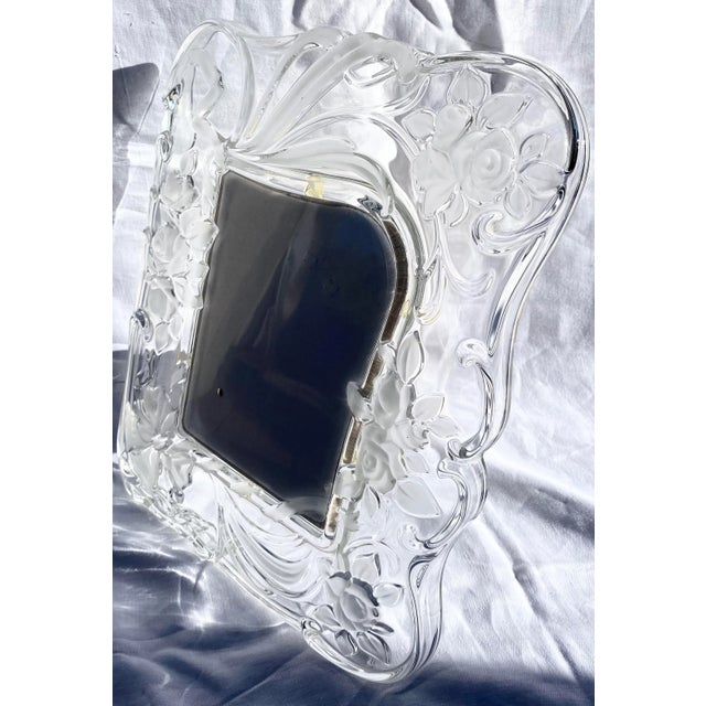 Mikasa Vintage Mikasa Crystal “Victorian” Frosted & Clear Photo Frame Mint Condition For Sale - Image 4 of 11