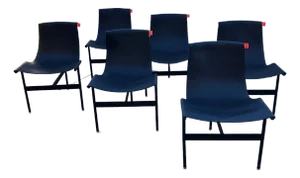 Mid 20th Century Katavolos, Littell & Kelley "T" Side Chairs - Set of 6