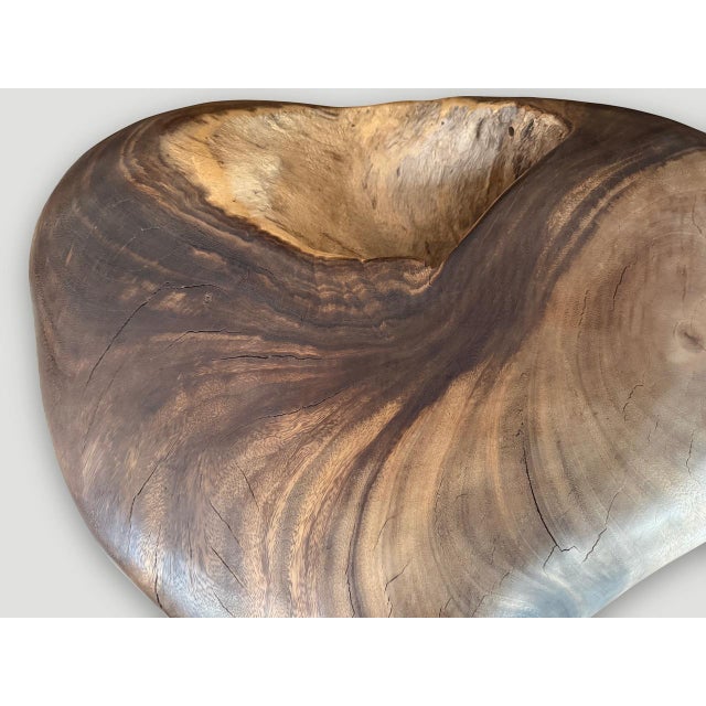 2010s Andrianna Shamaris Hand Carved Wood Heart For Sale - Image 5 of 5