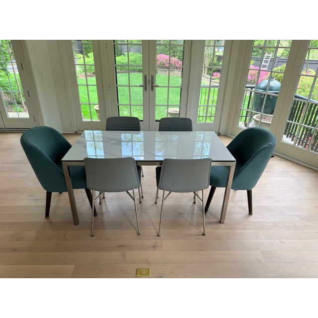 Room & Board White Ceramic Rand Dining Table For Sale - Image 11 of 11