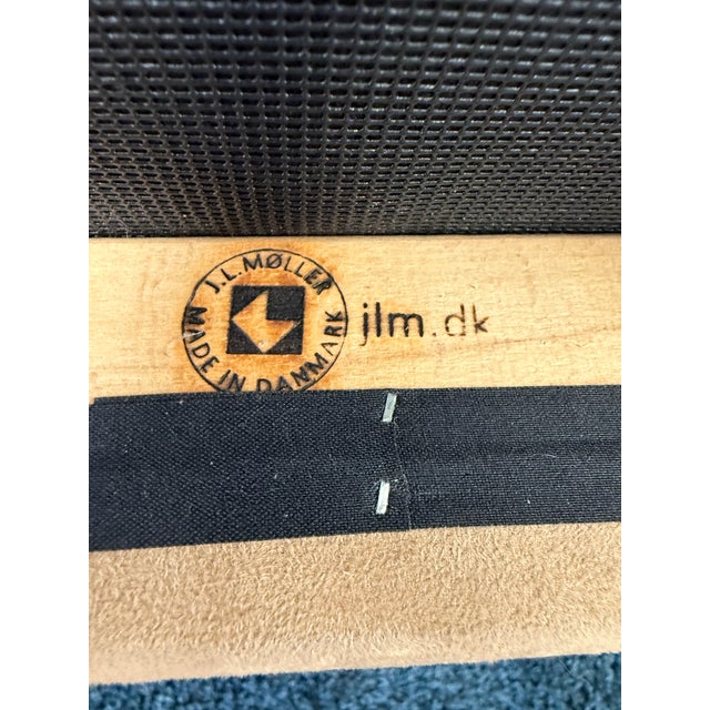 Mid 20th Century Danish Modern Teak Upholstered Bench Model 63b by Niels Otto Moller for J L Moller For Sale - Image 9 of 9