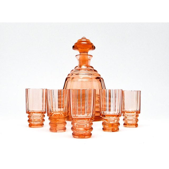 Art Deco Liquor Set from Moser, Czechoslovakia, 1930s, Set of 7 For Sale - Image 18 of 18