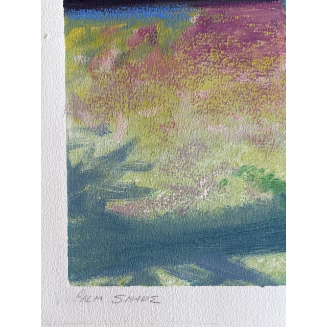 "Palm Shade" Large Watercolor Painting For Sale - Image 4 of 11