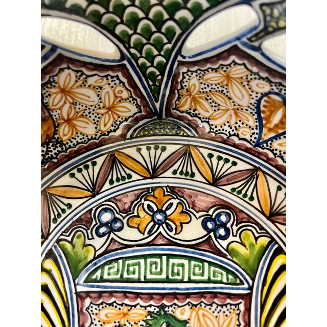 Coimbra Ceramic - Hand Painted Portuguese Fruit Basket 7 For Sale - Image 10 of 14