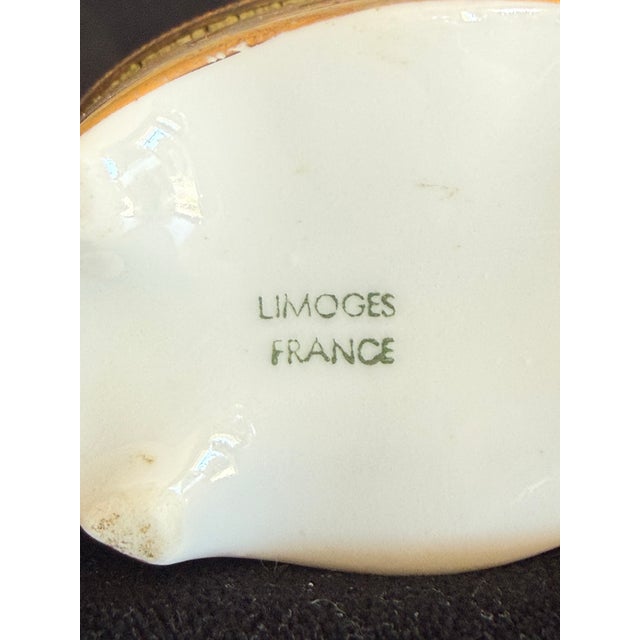 Early 20th Century Antique Limoges Hand Painted Trinket Box For Sale - Image 5 of 7