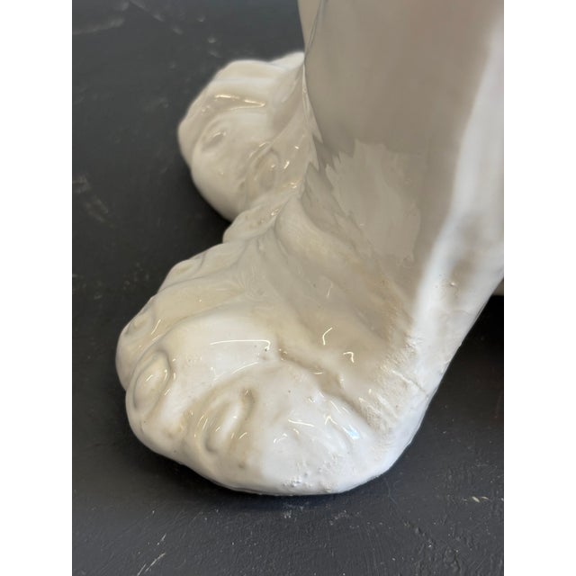 Ceramic 1970s Vintage Blanc De Chine Large Ceramic Lion Statue For Sale - Image 7 of 12