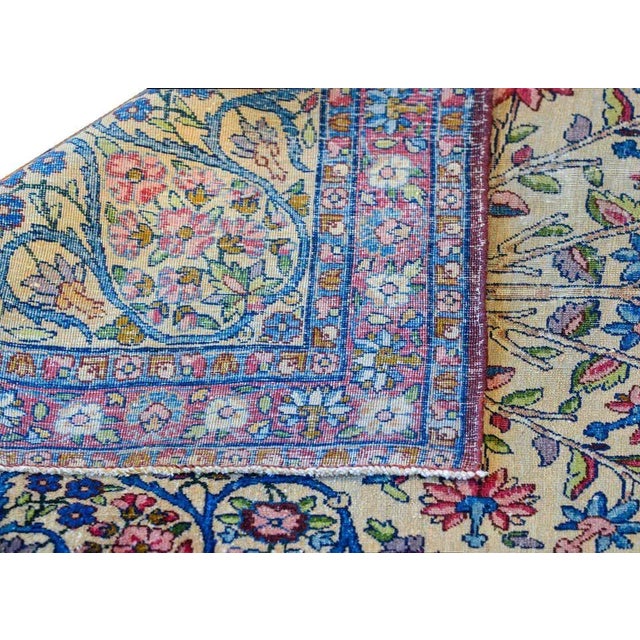 Ivory Early 20th Century Lavar Kirman Prayer Rug For Sale - Image 8 of 9