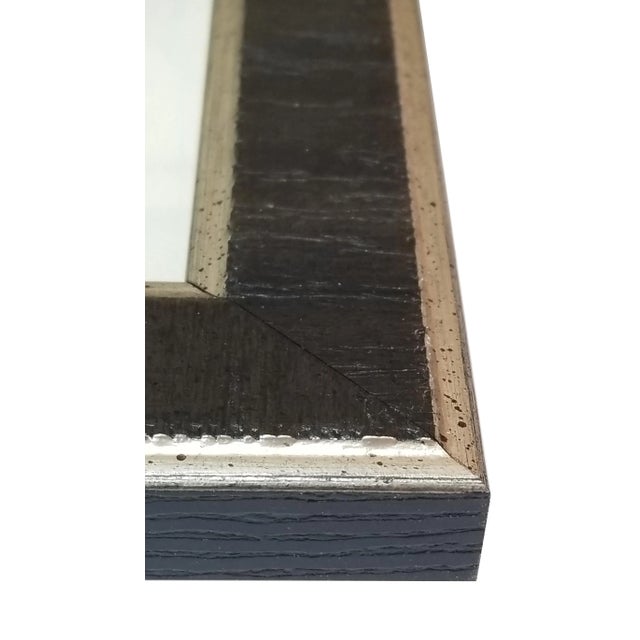 Hooping Crane Print in Black Veneer With Silver Edge Moulding, After Audubon For Sale In Atlanta - Image 6 of 7