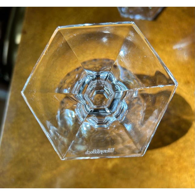 Classical Roman 1990's Crystal Villeroy & Boch Miss Desiree Pattern Wine Glasses -a Pair For Sale - Image 3 of 4