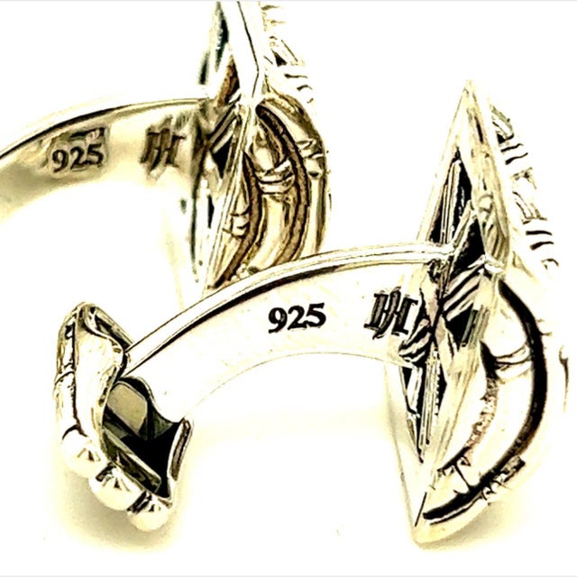 Traditional 1990s Pair of John Hardy Estate Cufflinks Sterling Silver For Sale - Image 3 of 7