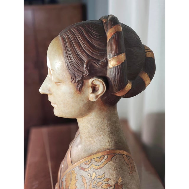 Hand Painted Figurative Statue, 1800s, Terracotta For Sale - Image 11 of 18