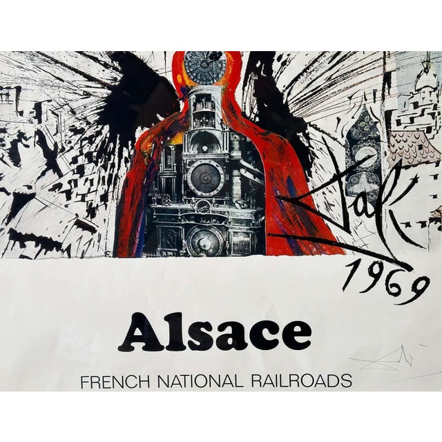 1960s Abstract "Alsace" Lithograph Poster by Salvador Dalí, 1969 For Sale - Image 5 of 5