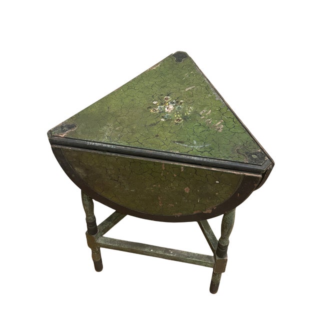 Early 20th Century Early 20th Century Triangular Drop Leaf Table For Sale - Image 5 of 12