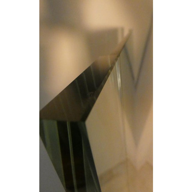 Vertical Mirror in Oblique Curved Glass by Massimo Morozzi for Fiam, 1980s For Sale - Image 16 of 18
