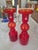 Mid-Century Modern Mid 20th Century Pair of Red Glass Vases Titled 'Pompadour' by Nanny Still for Riihimäen Lasi Oy, Finland For Sale - Image 3 of 4