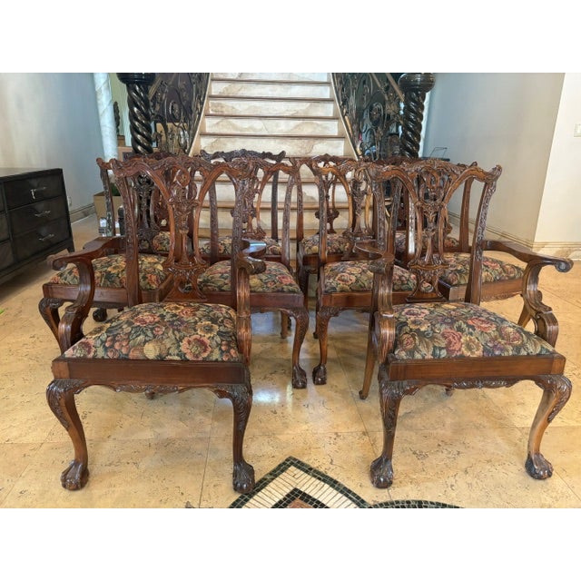 Hand Carved Mahogany Chairs For Sale - Image 12 of 12