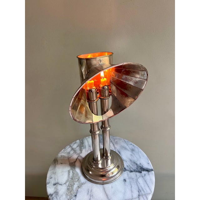 Silver-Plated Reflector Candle Lamp, 1913 For Sale - Image 10 of 12