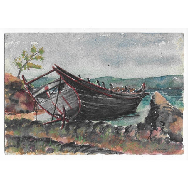 Watercolor painting on paper by Michael Dadante (1912-2000). Signed lower right and with a larger group of works from the...