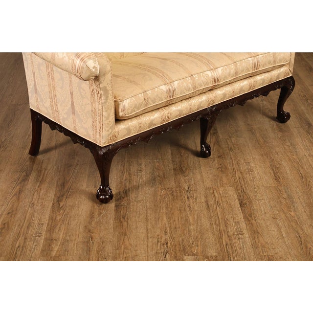Champagne Century Furniture Chippendale Style Pair of Mahogany Sofas For Sale - Image 8 of 18