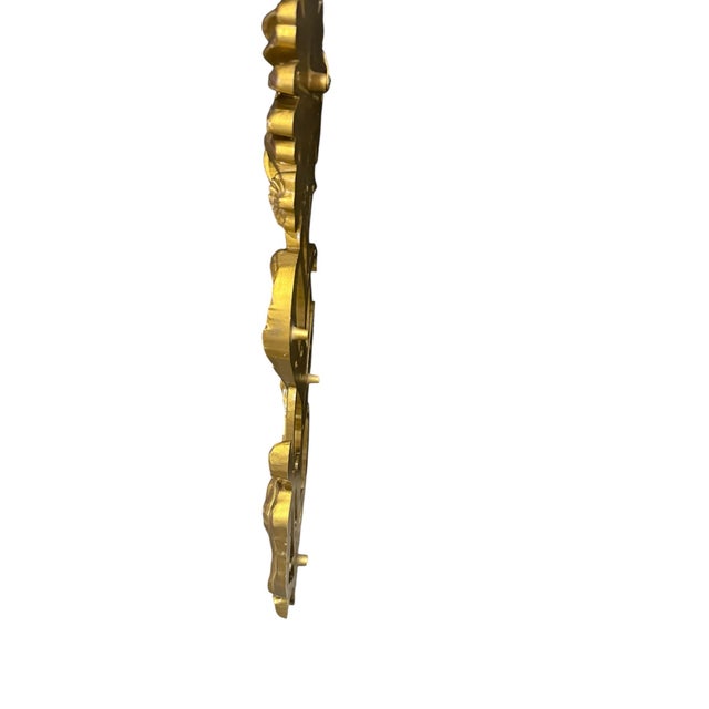 Vintage Syroco Hollywood Regency Gold Floral Wall Hangings – Pair For Sale - Image 9 of 10