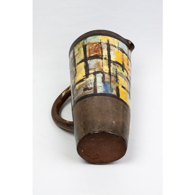 Large Stoneware Orangeade Pitcher by Alexandre Kostanda for Vallauris, 1950s For Sale - Image 6 of 13