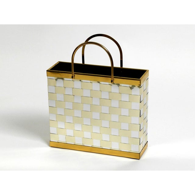 Hollywood Regency Brass Magazine Rack, 1980s For Sale - Image 14 of 14