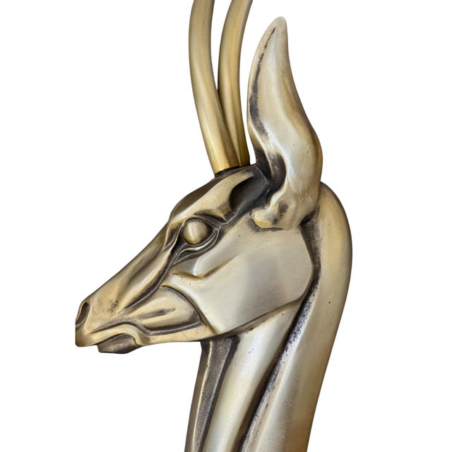 1960s Large Pair of Mid-Century Modern Anodized Aluminum Gazelle Wall Sculptures by Pendergrast Products, San Francisco For Sale - Image 5 of 9