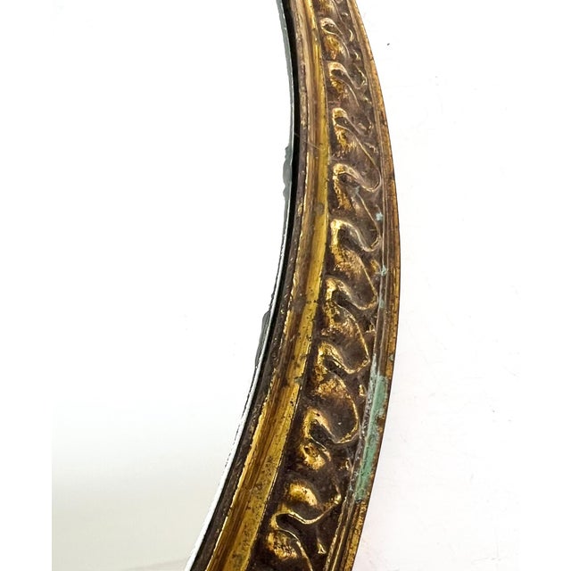 Metal Oversized Vintage Gilt Metal Mirrored Plateau — Repurposed Lighting Element — Hollywood Regency / Neoclassical For Sale - Image 7 of 18