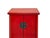 Oriental Distressed Red Medallion Hardware End Table Nightstand For Sale - Image 9 of 10