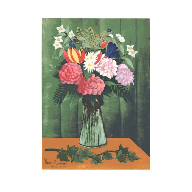 Artist: Henri Rousseau Title: Flowers in Vase Year: 1991 Signed: No Medium: Serigraph Paper Size: 20 x 16 inches ( 51 x 41...