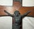 19th Century High Quality Antique Carved Wood Gilt Bronze Religious Jesus Wall Crucifix Cross For Sale - Image 5 of 14