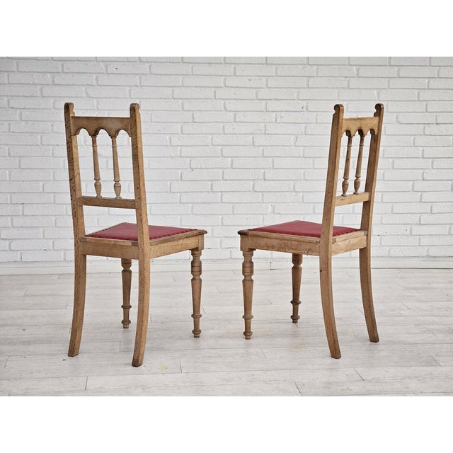 Wood Set of Vintage Danish Dinning Chairs in Oak, 1950s For Sale - Image 7 of 18