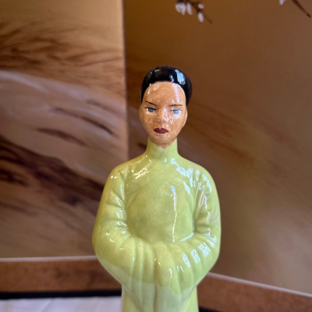 Vintage Ceramic Asian Figurine For Sale - Image 4 of 8