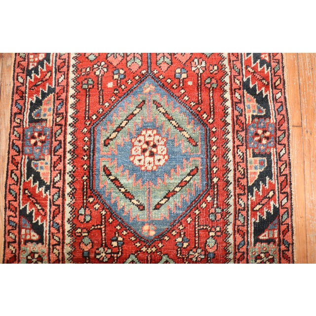 Early 20th Century Antique Zabihi Collection Persian Heriz Small Runner - 2'8" x 6'10" For Sale - Image 5 of 8