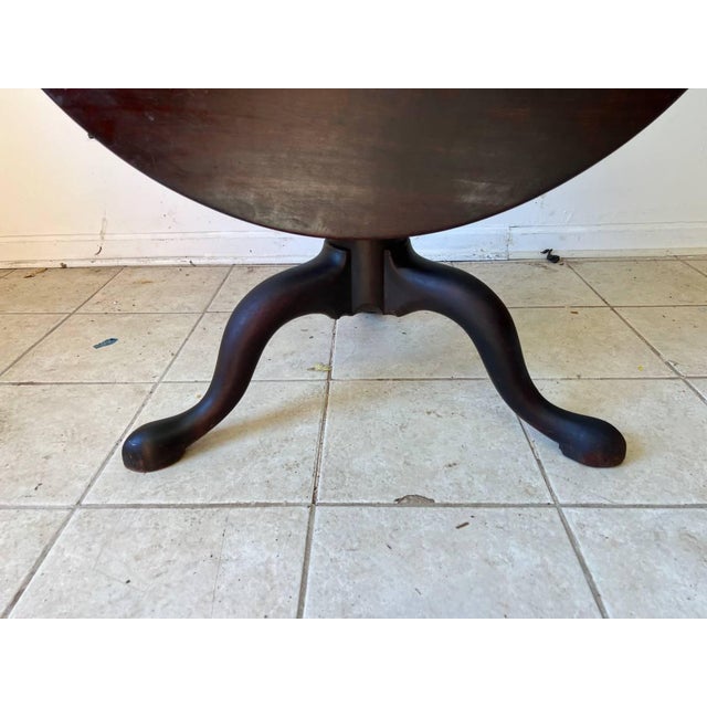 Early 19th Century Georgian Style Queen Anne Solid Mahogany Tilt -Top Table, 36'' Diameter For Sale - Image 12 of 12