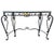 French Empire Style Wrought Iron & Black Marble Serpentine Console Table For Sale - Image 11 of 11