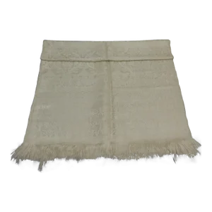 Vintage Silk Tone-On-Tone Turkish Beige Throw or Cloth