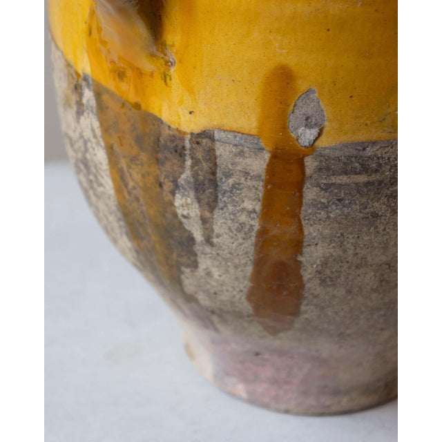 Mustard 19th Century French Terracotta Jug with Ochre Glaze For Sale - Image 8 of 11