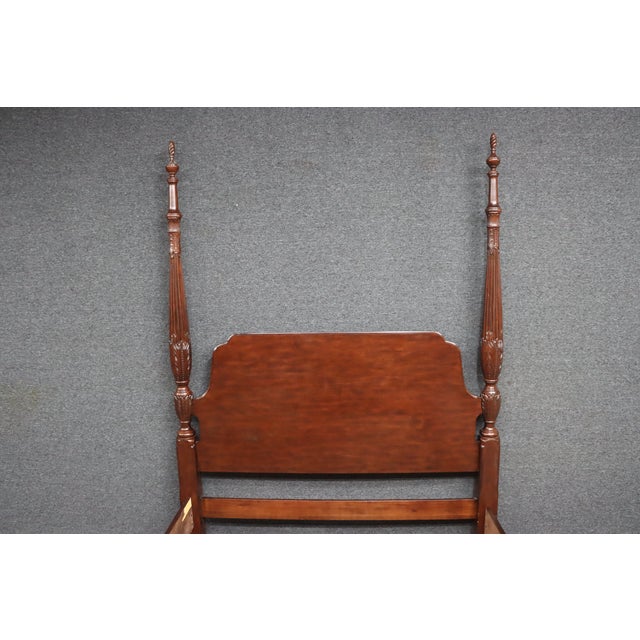 Kincaid Cherry Queen Four Poster Bed For Sale - Image 10 of 14