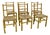 Bamboo Chairs with Woven Straw Seats, Set of 6 For Sale