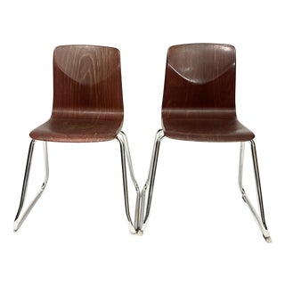 Set of Stacking Chairs in Pagwood from Thur-Op For Sale