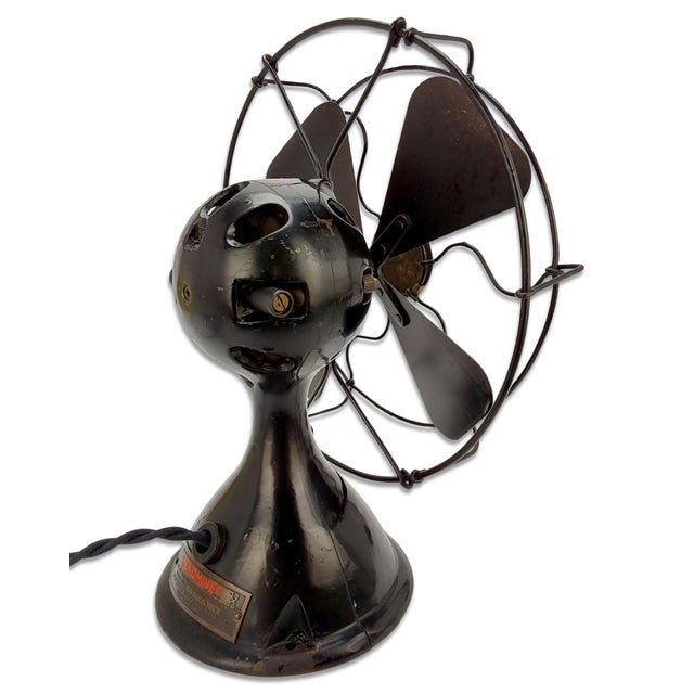 Original 1918 Menominee Stationary "Clamshell" Desk Fan For Sale In Charlotte - Image 6 of 10