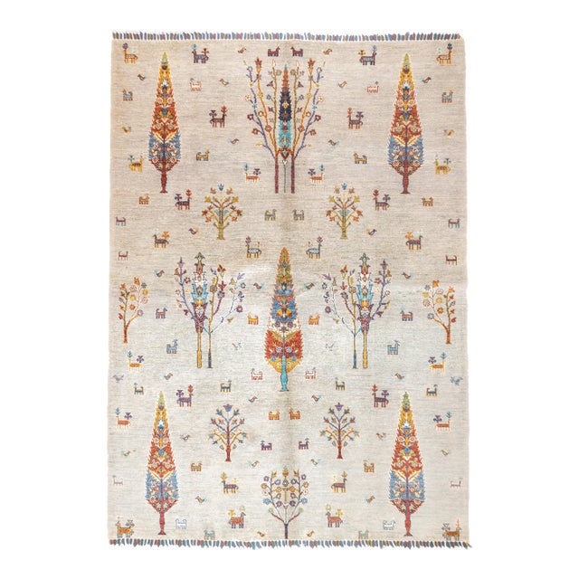 Contemporary Gabbeh Rug 5'6'' X 7'7'' For Sale