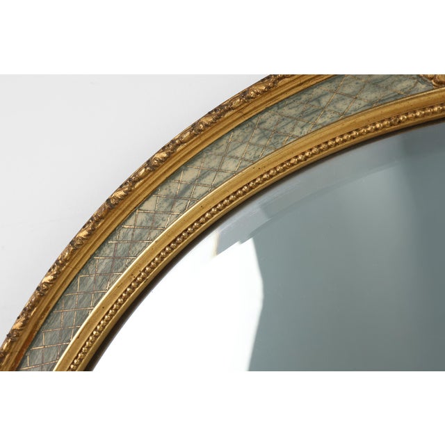 Mid-Century Modern Oval Giltwood Mirror by Pieterman, the Netherlands, 1960s For Sale - Image 3 of 11