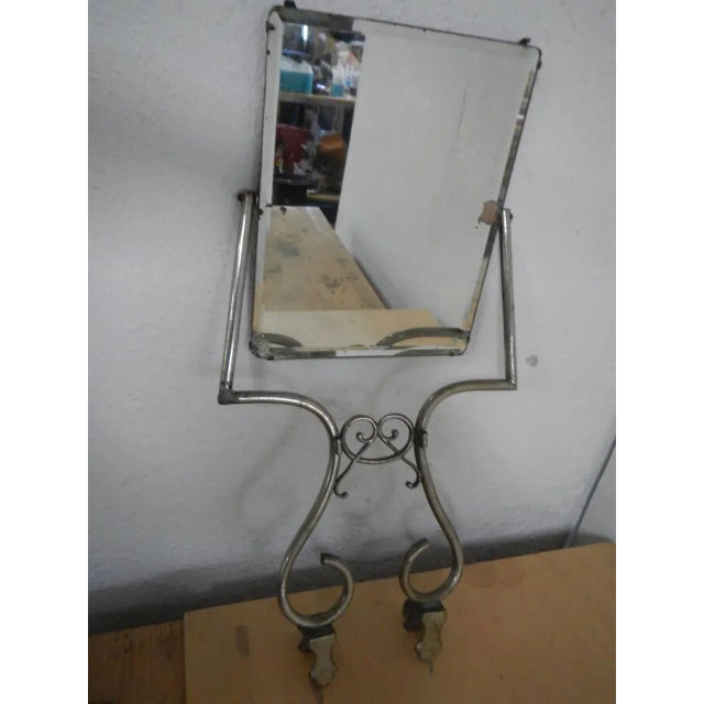 Mid-Century Iron Mirror, 1940s For Sale - Image 12 of 12