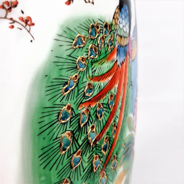 Pink Vase Chinese Large 24" For Sale - Image 8 of 9