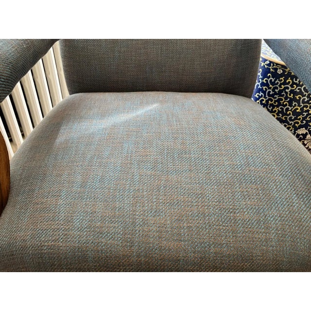 19th Century English Library or Voltaire Armchair on Casters For Sale - Image 4 of 8