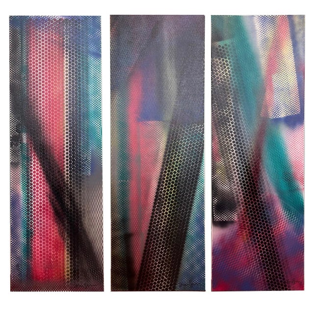 “Pixelated 005” Acrylic Painting on Canvas by Michael Sarno For Sale - Image 11 of 11